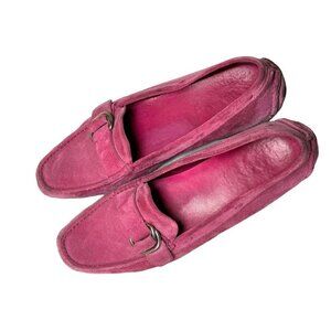 PRADA Vintage Pink Suede Loafers Women Sz.9.5